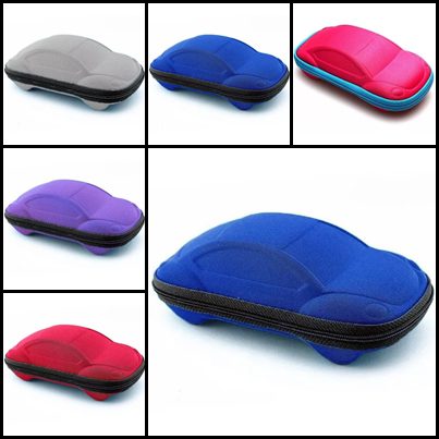 Estuche Para anteojos Diseño Infantil Auto Color Azul