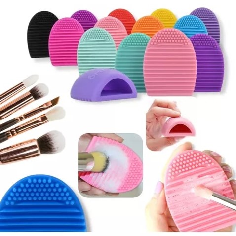 Limpia Brochas Silicona Limpiador Esponja Pincel Maquillaje