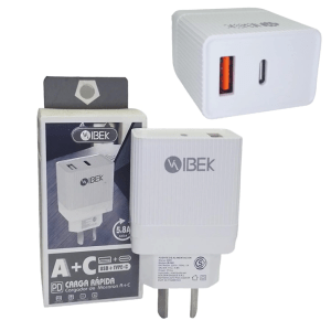 Cargador Cabezal 5.8 Inova 1 Usb Tipo C Hembra + 1 Usb Hembra &#8211; (Color Blanco o Negro)