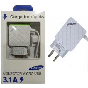 Cargador Samsung 3,1 2 Usb + cable Micro Usb (C.Rapida)