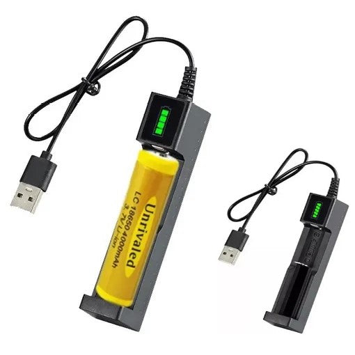 Cargador Usb De Pilas 26650, 18650, 14500, 16340 Regulable Con Led