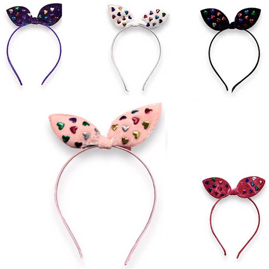 Vincha De Pelo Forrada Con Corazones