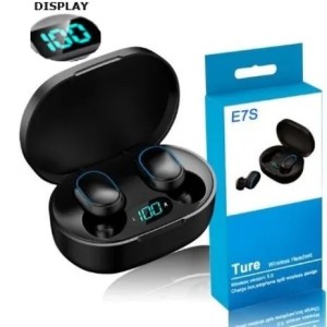 Auricular Bluetooth E7S 5.3 V2 Con Display Original Tws In-ear Manos Libres Color Negro