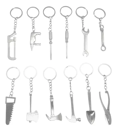 Llavero De Metal Herramientas Largo Total Aprox. 10Cm