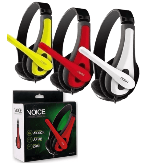 Auriculares Gamer  Pc Rebatible Extensible Color Blanco