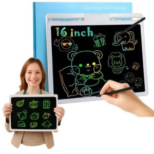 Pizarra Gigante Mágica Digital Tablet 34 x 23cm  Escritura Dibuja Borra 16&#8243; (A COLOR) Mix Colores