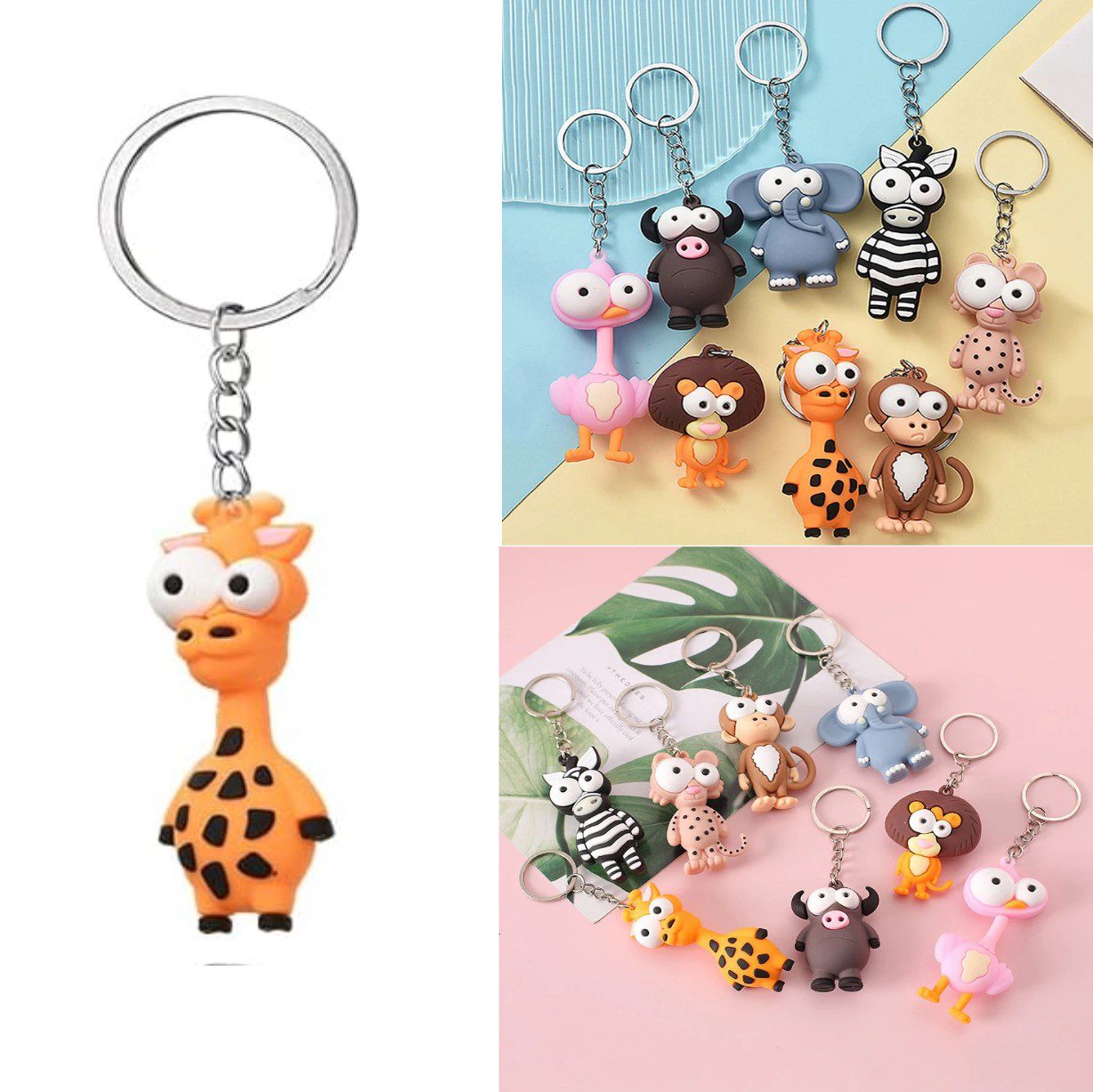 Llavero Diseños Animales Premium Largo Total Promedio 12Cm Personaje Girafa