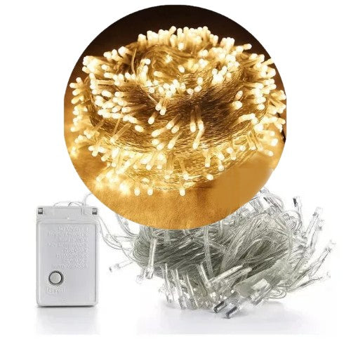 Guirnalda 100 Luces Led Navidad C/ Selector Luz Calida