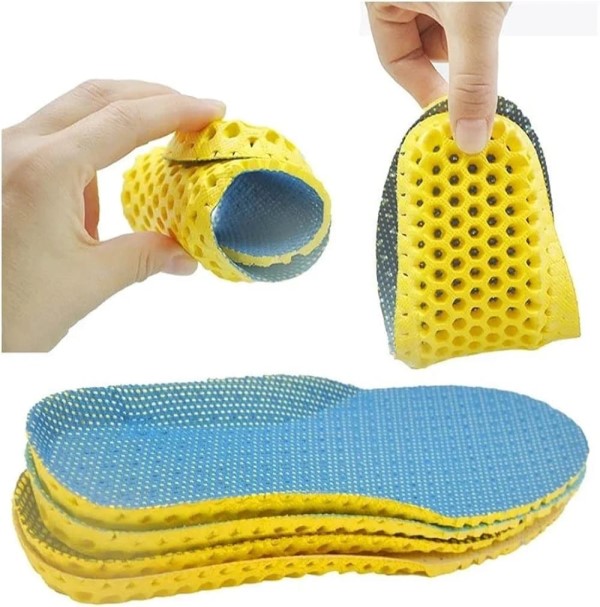 Par De Plantillas 36-46 Cortable Aireadas Amortiguación Eva