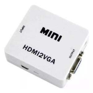 Adaptador Conversor De Entrada Hdmi A Salida Vga Con Salida Audio + Cable Usb Power