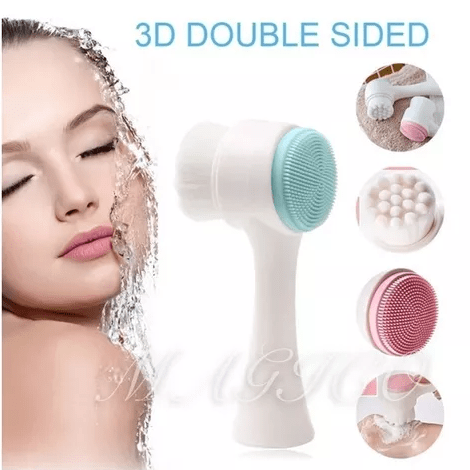 Cepillo Limpiador Facial Doble Cara Masajeador y Multifilamento