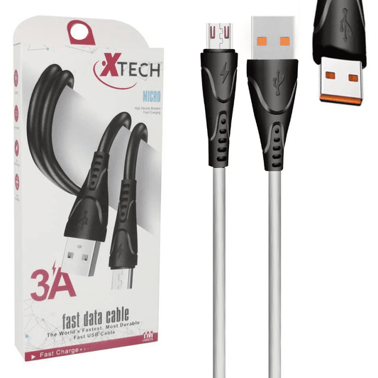 Lanzamiento Cable Xtech Carga Rápida Usb a Micro Usb V8 Soft Touch Color Blanco