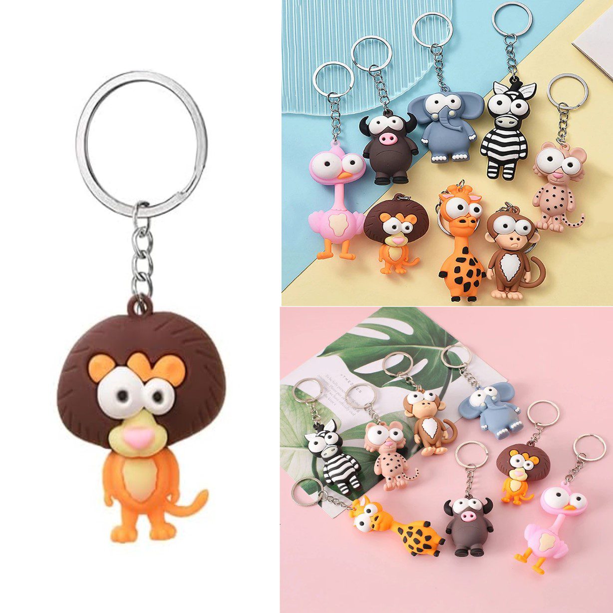 Llavero Diseños Animales Premium Largo Total Promedio 12Cm Personaje Leon