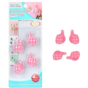 X4 Unidades Sujeta Cuelga Manito De Cables Y Otros Color Rosa