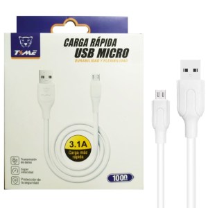 Lanzamiento Cable Reforzado Usb a Micro Usb v8 3.1A Carga Rapida