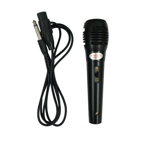 Microfono Dynamic 17cm + Cable Cannon Hembra Xlr A Macho Plug