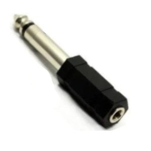 Ficha de Audio Entrada Macho 6,5 A Hembra 3,5  Micrófono Monoaural