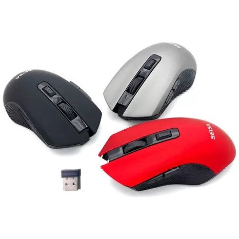 Mouse Inalámbrico DN-72 6 Botones A 1 Pila AA Color Rojo