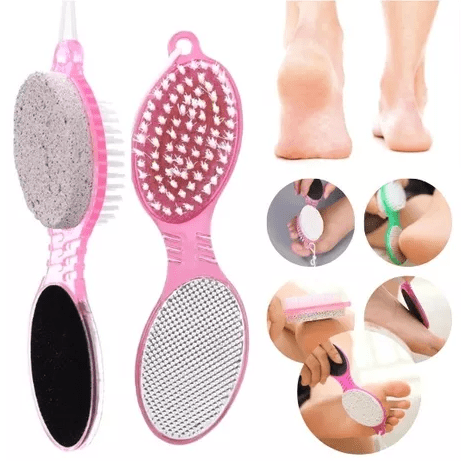 Cepillo De Pies 4 En 1 Piedra Pómez Lima Escofina Exfoliante