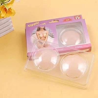 Par de Pezonera Cubre Pezón De Silicona Reutilizable  (En Caja)