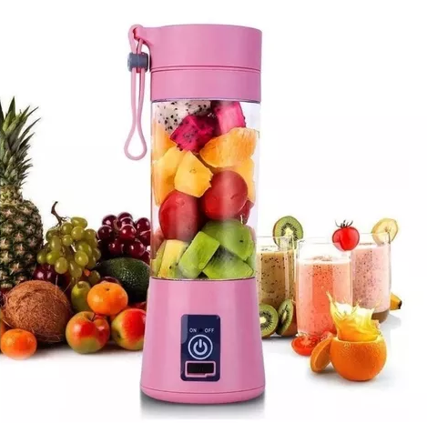 Licuadora Portátil Recargable Color Celeste