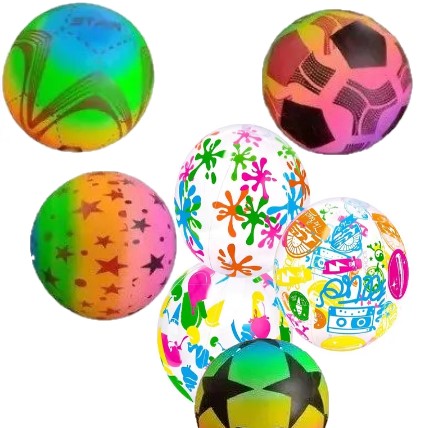 Pelota Inflable De Goma Multicolor