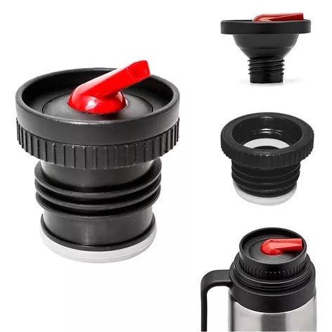 Tapón Doble Para Termo Cebador Con Pico Vertedor Y Rosca