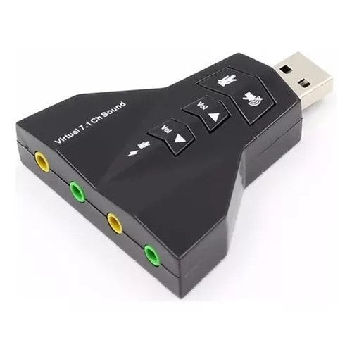 Placa De Sonido Usb 7,1 Doble C/Control Volumen + Botones