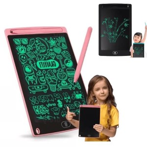 Pizarra Mágica Digital Tablet Lcd 8,5 Escritura Dibuja Borra 23x15cm (A Color) Tableta Rosa