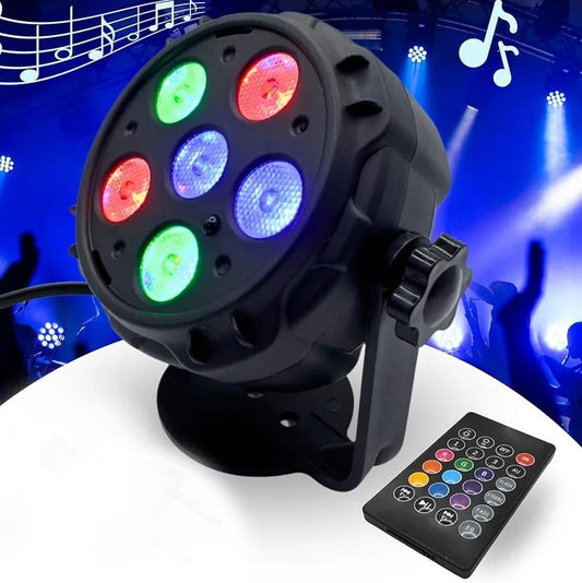 Luz Protón Con Control Remoto Rgb 6 Led  Fiestas Boliche
