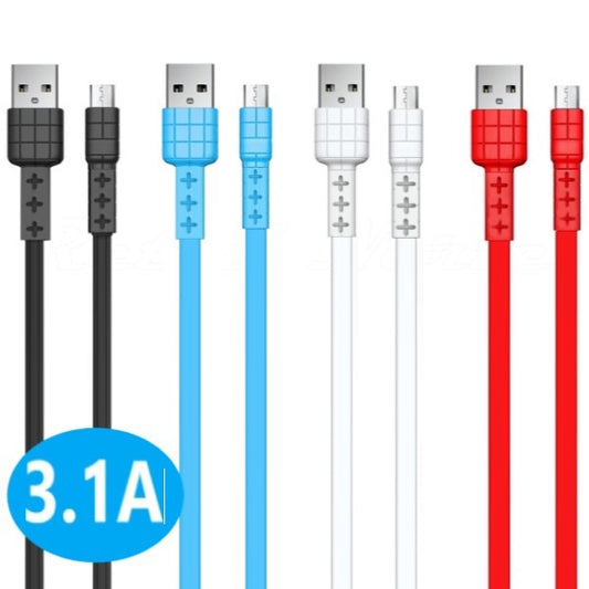 Promo Cable 3.1 Redondo Usb A Micro Usb V8 Parson / DX Mix Colores