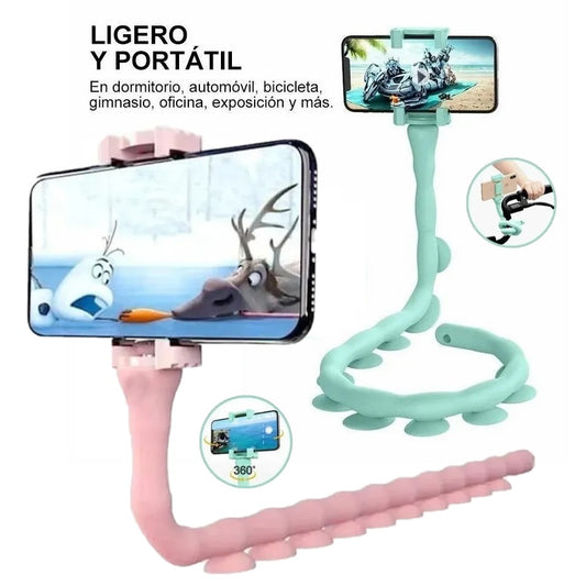 Soporte Gusano Adaptable 52cm Múltiples Ventosas Para celular Y Otros