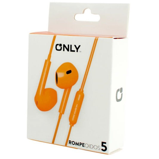Auriculares Only RO5 Oblicuo C/ Manos Libres En Caja Color Naranja