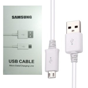 Cable Caja Samsung 3.0 Usb a Micro Usb V8 Simil Original (En Caja) Color Blanco