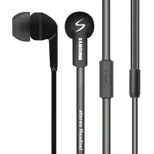 Auriculares Samsung Galaxy Series Reforzado Color Negro (En Bolsa)