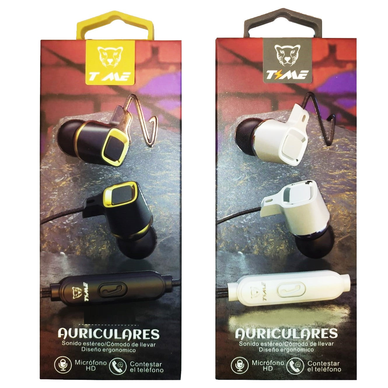 Auriculares Time Manos Libres Con Clip Premium Color Blanco