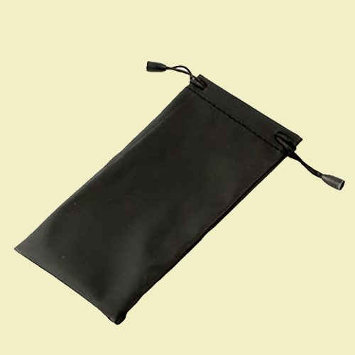 Funda Con Cierre Cordón 17x9Cm Anteojos u Electronicos Color Negro