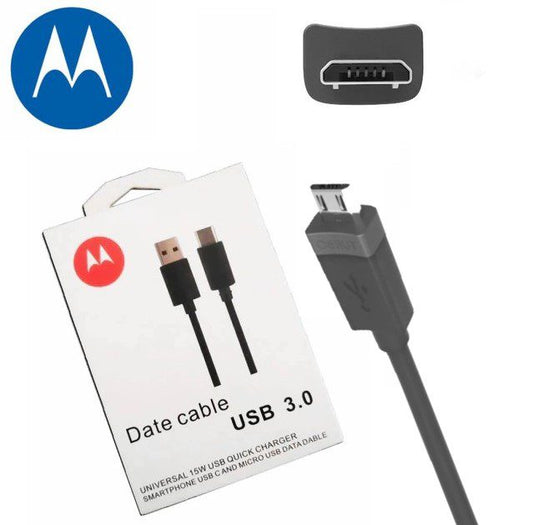 X30 Cable Motorola 3A Usb a Micro Usb Carga Rápida V8  (Caja Cuadrada)