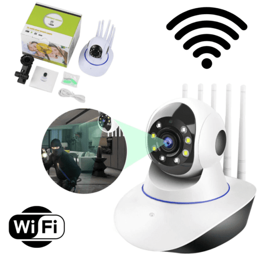 Cámara de Seguridad IP WIFI 5 Antenas Testeada + Cargador Soft: v360 APP