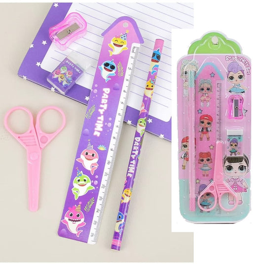 Set de 5 Útiles Infantiles Color Rosa