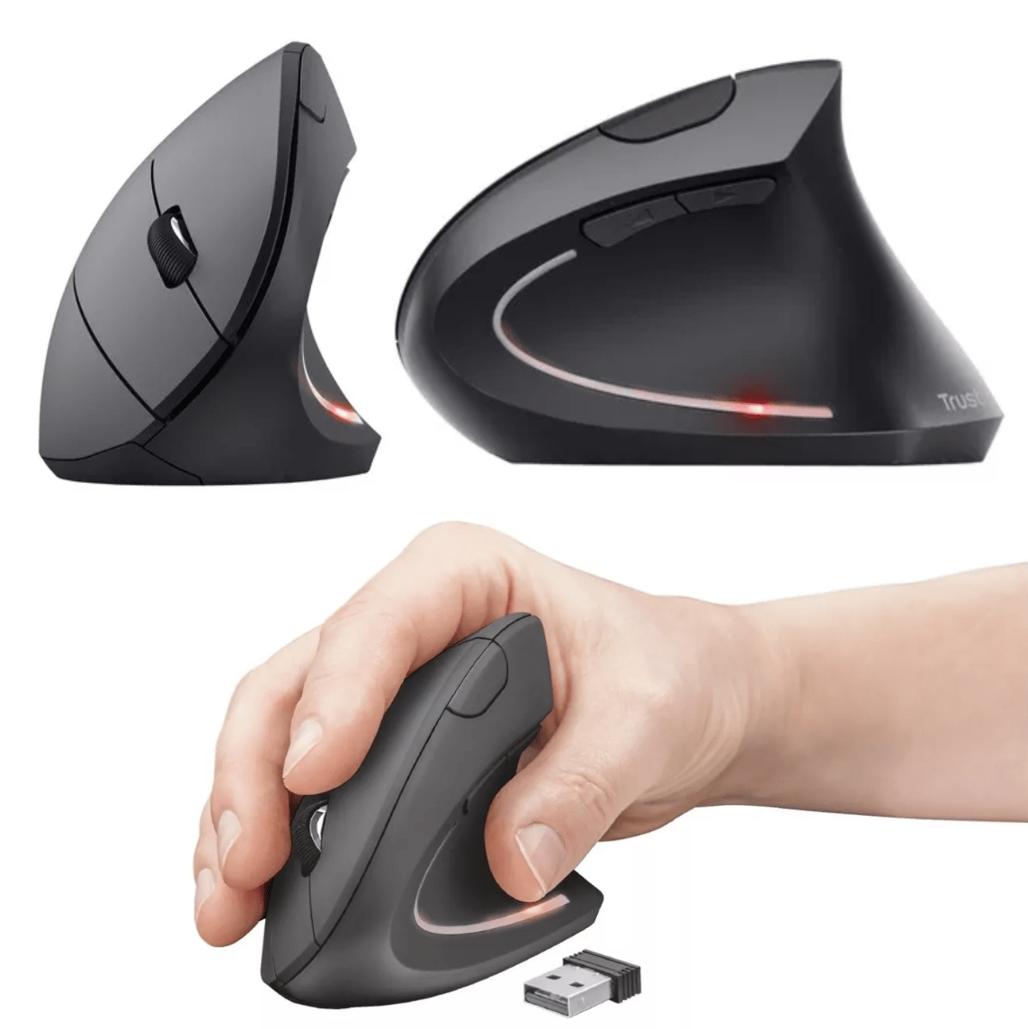 Mouse Vertical Inalámbrico Ergonómico