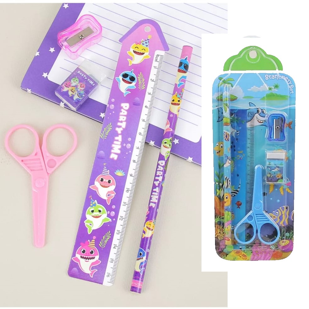 Set de 5 Útiles Infantiles Color Azul