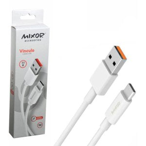 Cable Mixor Vinculo 7.1A Usb A Tipo C Carga Rápida Color Blanco