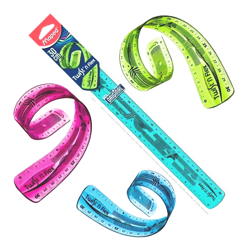 Regla Flexible 30 Cm Color Amarillo